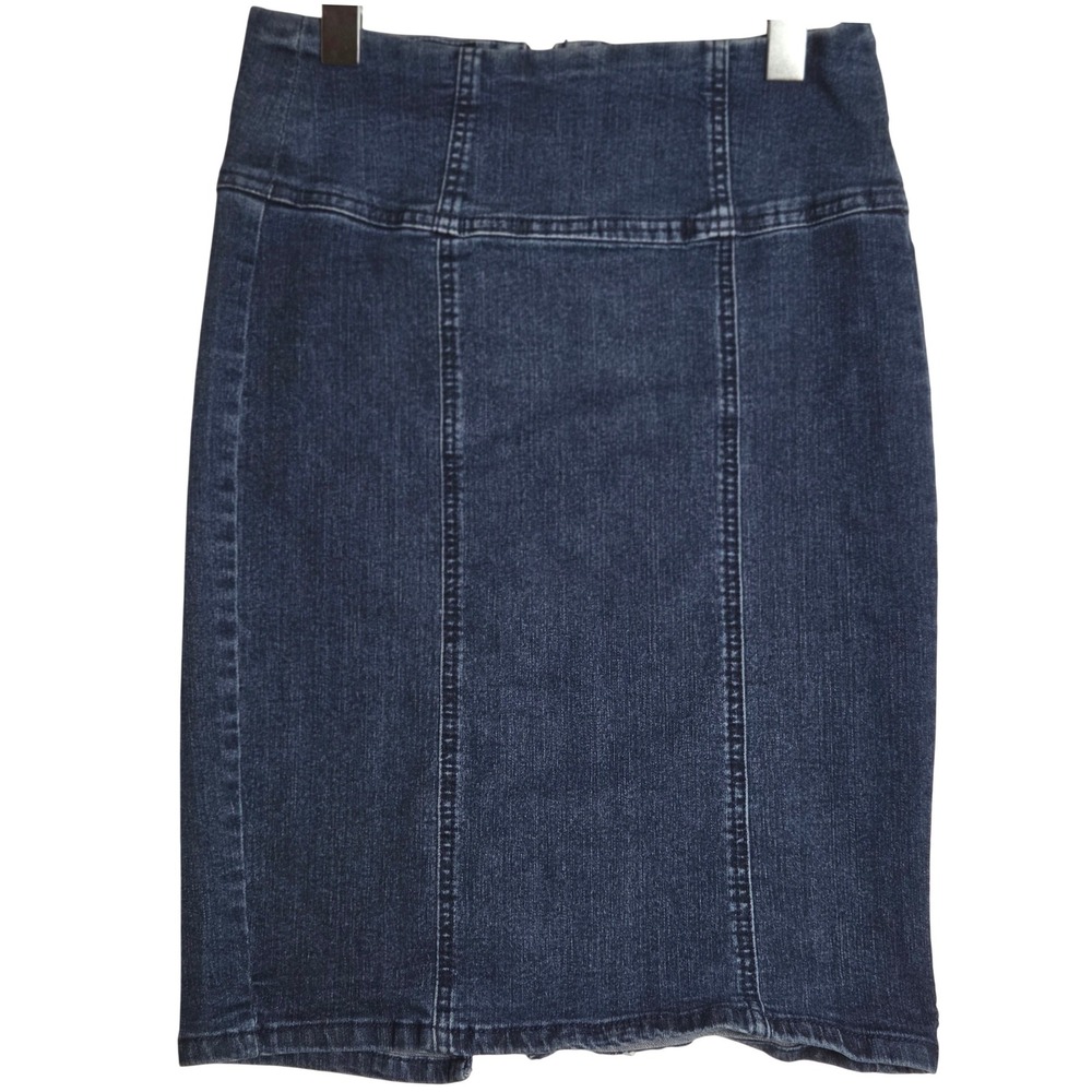 d.jeans Denim Pencil Skirt Women 6 Dark Wash High Waisted Y2K Minimalist Stretch